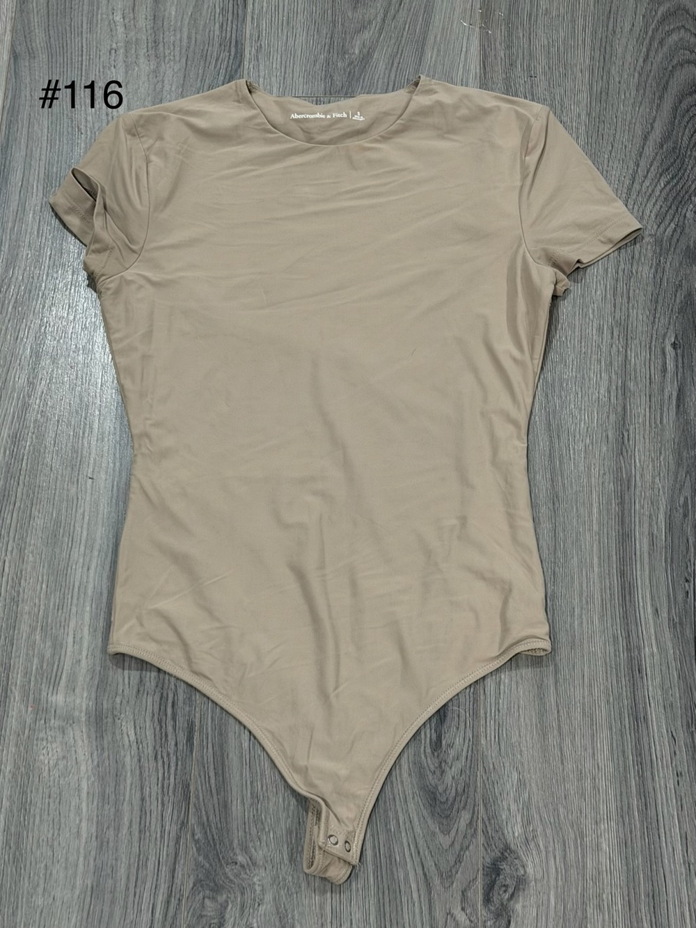 Abercrombie & Fitch Kids Taupe Short-Sleeve One-Piece Bodysuit